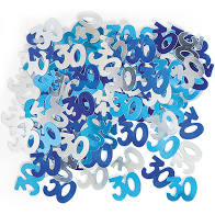 Birthday Table Confetti - Various Ages - Blue - The Ultimate Balloon & Party Shop