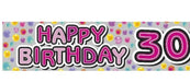 30th Birthday Banner - The Ultimate Balloon & Party Shop