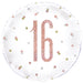 18" Foil Age 16 Balloon - Rose Gold - The Ultimate Balloon & Party Shop