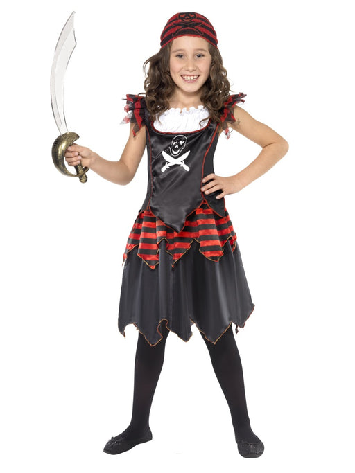 Pirate Skull & Cross Bone Girl Children's Costume - The Ultimate Balloon & Party Shop