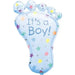 32" Foil Baby Foot Large Balloon - It’s a boy The Ultimate Balloon And Party Shop Cheltenham & Gloucester Balloons & Fancy Dress 