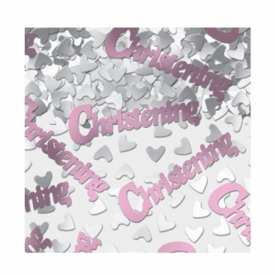 Pink Christening Table Confetti - The Ultimate Balloon & Party Shop