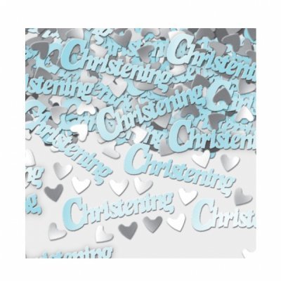 Blue Christening Table Confetti - The Ultimate Balloon & Party Shop