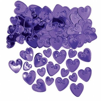 Purple Hearts Table Confetti - The Ultimate Balloon & Party Shop