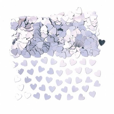 Silver Sparkle Hearts Table Confetti - The Ultimate Balloon & Party Shop