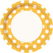 Round Spotty Plates - Yellow - The Ultimate Balloon & Party Shop