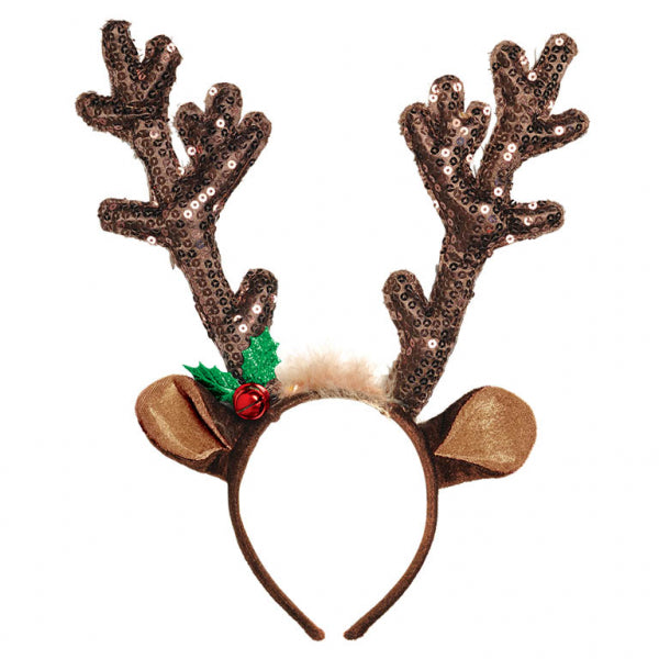 Reindeer Sequin Headband - The Ultimate Balloon & Party Shop