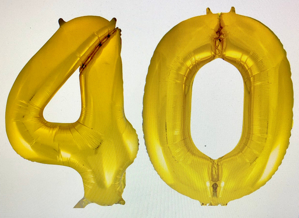 Age 40 Number Foil Balloons - The Ultimate Balloon & Party Shop