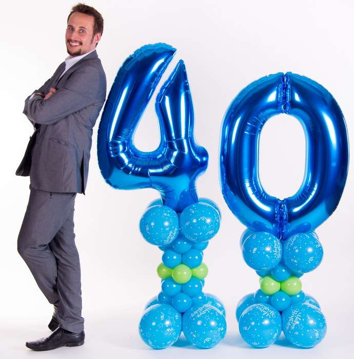 Giant number on mini pillar - The Ultimate Balloon & Party Shop