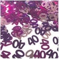 Birthday Table Confetti - Various Ages - Pink - The Ultimate Balloon & Party Shop