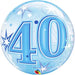 40th Birthday Deco Bubble Balloon -  Blue The Ultimate Balloon And Party Shop Cheltenham & Gloucester Balloons & Fancy Dress 