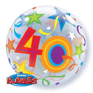 40th Birthday Deco Bubble Balloon -  Bright The Ultimate Balloon And Party Shop Cheltenham & Gloucester Balloons & Fancy Dress 
