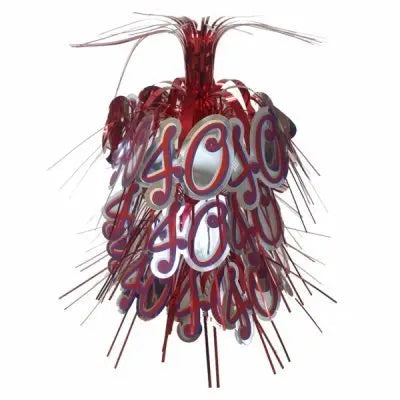 40th Birthday or 40th Ruby Anniversary Cascade Centrepiece The Ultimate Balloon And Party Shop Cheltenham & Gloucester Balloons & Fancy Dress 