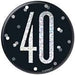 40th Birthday Badge - Black - The Ultimate Balloon & Party Shop