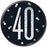 40th Birthday Badge - Black - The Ultimate Balloon & Party Shop
