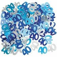 Birthday Table Confetti - Various Ages - Blue - The Ultimate Balloon & Party Shop