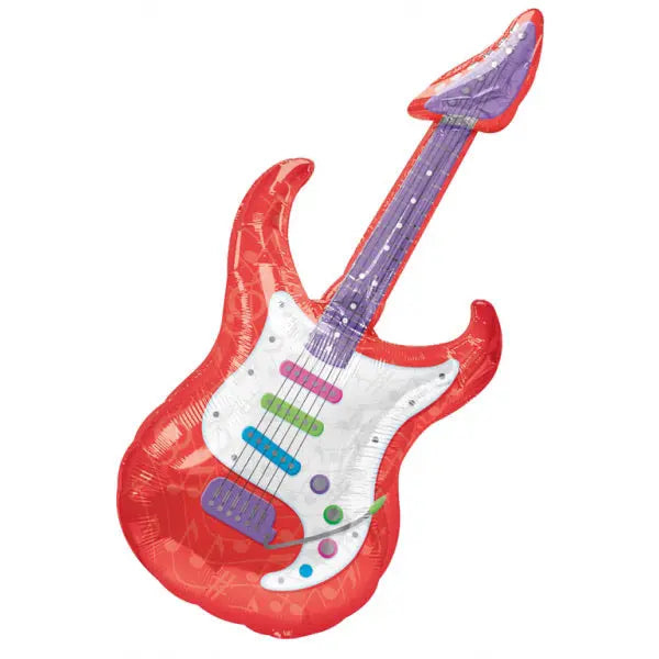41" Foil Guitar Shape Balloon The Ultimate Balloon And Party Shop Cheltenham & Gloucester Balloons & Fancy Dress 
