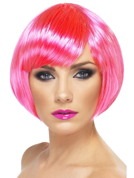 Babe Neon Pink Female Wig - The Ultimate Balloon & Party Shop