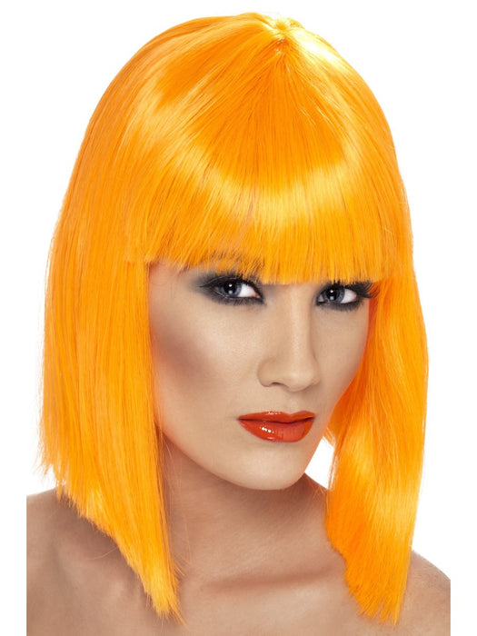 Glam Orange Female Wig - The Ultimate Balloon & Party Shop