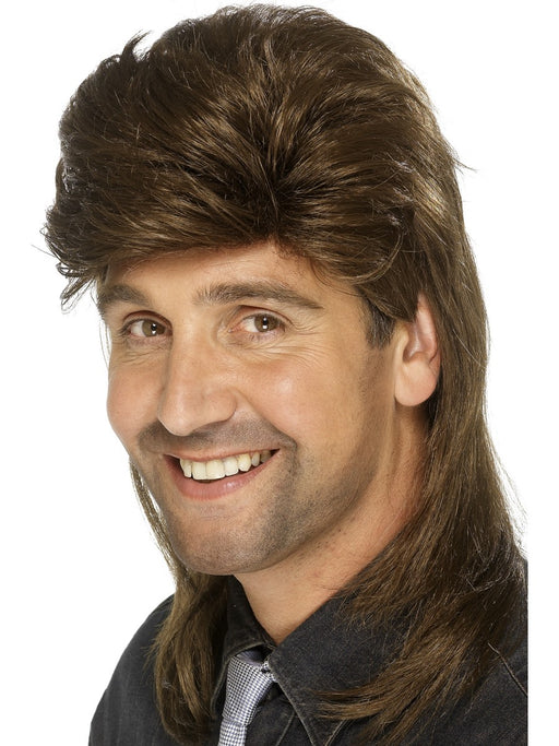 1980's Mullet Brown Wig - The Ultimate Balloon & Party Shop