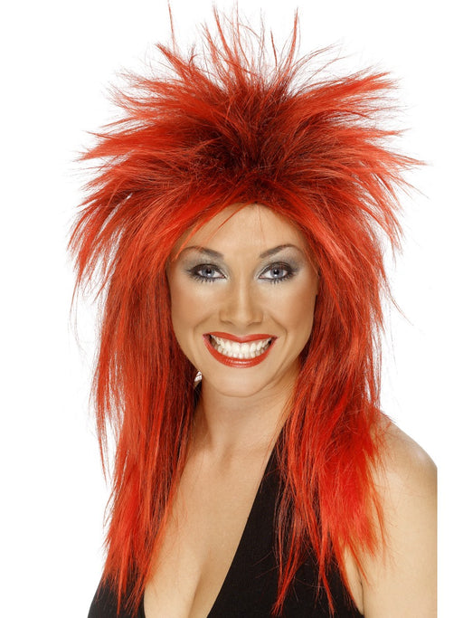 1980's Rock Diva Red Wig - The Ultimate Balloon & Party Shop