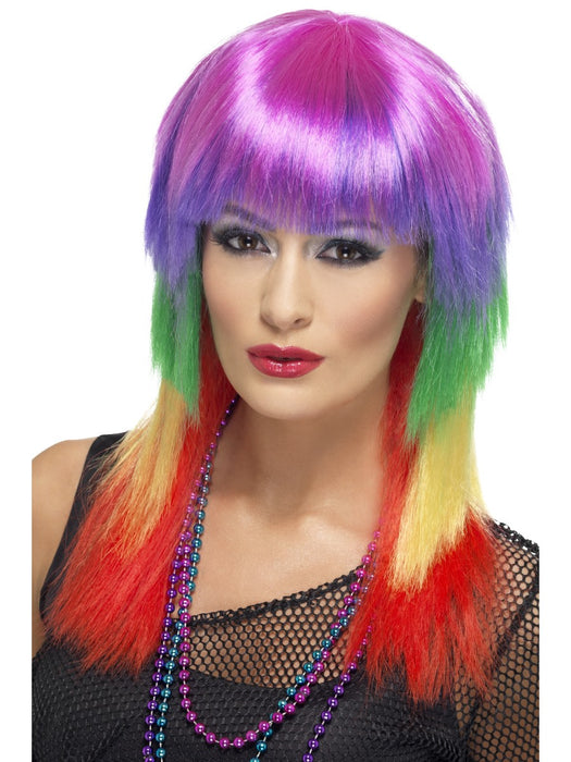 1980's Rainbow Rocker Wig - The Ultimate Balloon & Party Shop