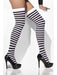 Striped Opaque Hold-Ups - Black/White - The Ultimate Balloon & Party Shop