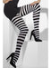 Striped Opaque Tights - Black/White - The Ultimate Balloon & Party Shop