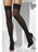 Sheer Striped Hold-Ups - Black - The Ultimate Balloon & Party Shop