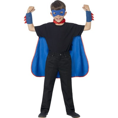 Superhero Cape Red & Blue Children's Costume - The Ultimate Balloon & Party Shop