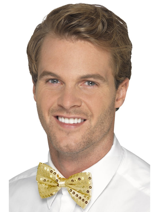 Sequin Bow Tie - Gold - The Ultimate Balloon & Party Shop
