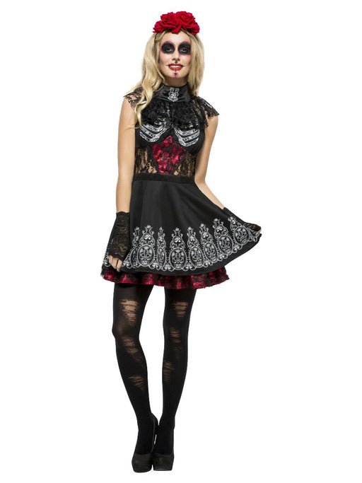 Fever Day Of The Dead Female Costume - The Ultimate Balloon & Party Shop