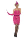 1920's Flapper Pink (Short) Costume - The Ultimate Balloon & Party Shop