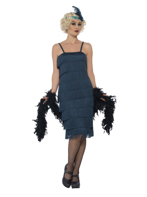 1920's Flapper Teal (Long) Costume - The Ultimate Balloon & Party Shop