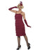 1920's Flapper Burgundy (Long) Costume - The Ultimate Balloon & Party Shop