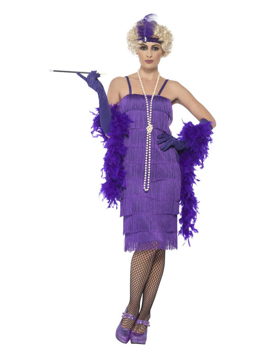 1920's Flapper Purple (Long) Costume - The Ultimate Balloon & Party Shop
