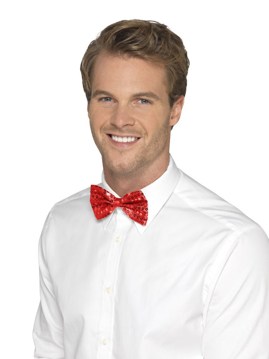 Sequin Bow Tie - Red - The Ultimate Balloon & Party Shop