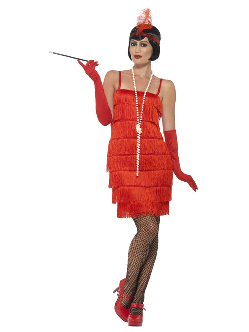 1920's Flapper Red (Short) Costume - The Ultimate Balloon & Party Shop