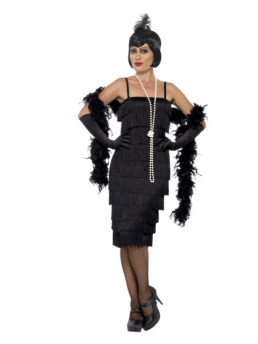1920's Flapper Black (Long) Costume - The Ultimate Balloon & Party Shop