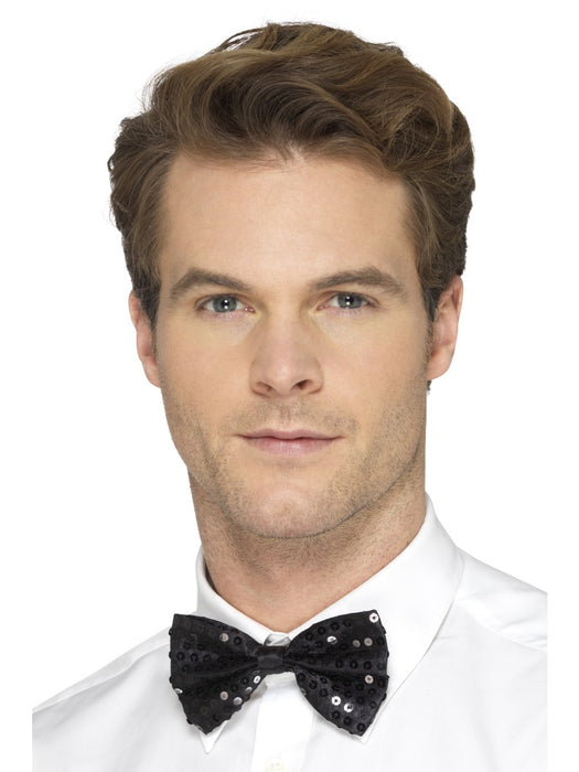 Sequin Bow Tie - Black - The Ultimate Balloon & Party Shop