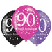 Age 90 Birthday Asst Colour Balloons 6 Pack - The Ultimate Balloon & Party Shop