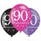 Age 90 Birthday Asst Colour Balloons 6 Pack - The Ultimate Balloon & Party Shop