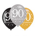 Age 90 Birthday Asst Colour Balloons 6 Pack - The Ultimate Balloon & Party Shop