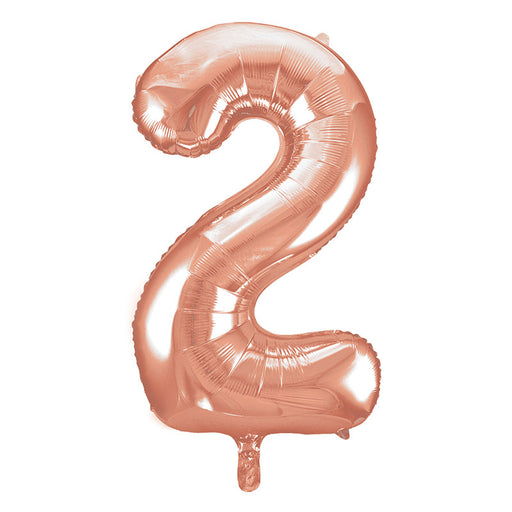 Number 2 Foil Balloon Rose Gold - The Ultimate Balloon & Party Shop