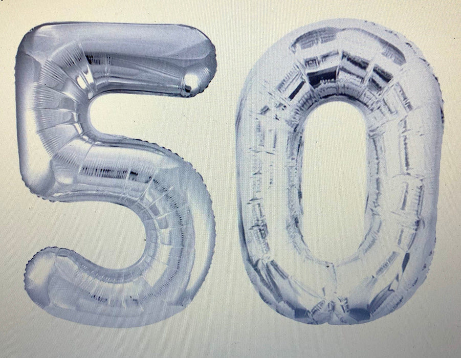 Age 50 Number Foil Balloons - The Ultimate Balloon & Party Shop