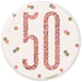 50th Birthday Badge - Rose Gold The Ultimate Balloon And Party Shop Cheltenham & Gloucester Balloons & Fancy Dress 