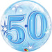 50th Birthday Deco Bubble Balloon -  Blue The Ultimate Balloon And Party Shop Cheltenham & Gloucester Balloons & Fancy Dress 