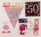 50th Birthday Party Pack - Pink The Ultimate Balloon And Party Shop Cheltenham & Gloucester Balloons & Fancy Dress 