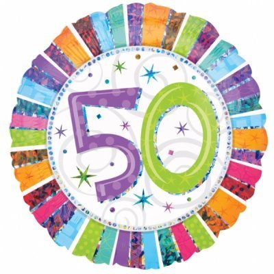 Happy Birthday Radiant Foil Balloon - Various Ages - The Ultimate Balloon & Party Shop