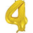 Number 4 Foil Balloon Gold - The Ultimate Balloon & Party Shop